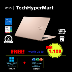 Asus Vivobook A1404V-AEB688WS 14" Laptop/ Notebook (i7-1355U, 16GB, 512GB, Intel Iris Xe, W11H, Off H&S + Off 365 Basic)