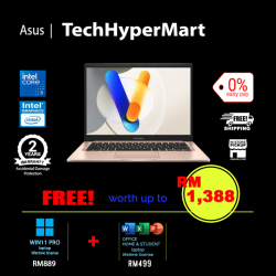 Asus Vivobook A1404V-APB008WSM-1-W11P-EPP 14" Laptop/ Notebook (Core 5 120U, 16GB, 1TB, Intel, W11P, Off H&S + Off 365 Basic)