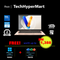 Asus Vivobook A1404V-APB012WSM-2-W11P-EPP 14" Laptop/ Notebook (Core 7 150U, 16GB, 2TB, Intel, W11P, Off H&S, Off 365 Basic)