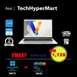 Asus Vivobook A1405V-ALY410WS-24-W11 14" Laptop/ Notebook (i5-13420H, 24GB, 512GB, Intel, W11H, Off Home 2024 + Off 365 Basic)