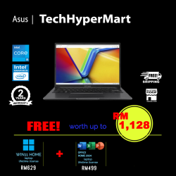 Asus Vivobook A1405V-ALY610WS 14" Laptop/ Notebook (i5-13420H, 16GB, 512GB, Intel, W11H, Off Home 2024 + Off 365 Basic)