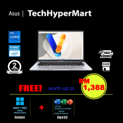 Asus Vivobook A1405V-ALY909WS-W11P 14" Laptop/ Notebook (i7-13620H, 16GB, 512GB, Intel, W11P, Off Home 2024 + Off 365 Basic)