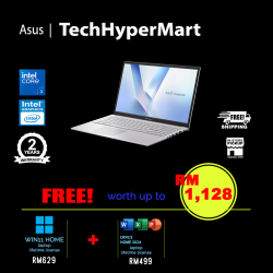 Asus Vivobook A1504M-ABQ137WSP 15.6" Laptop/ Notebook (Core 3 304, 8GB, 512GB, Intel, W11H, Off Home 2024 + Off 365 Basic)