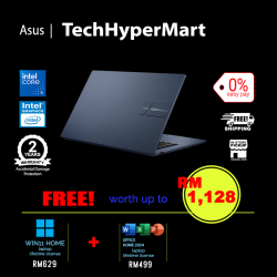 Asus Vivobook A1504V-ABQ268WS-1-W11-EPP 15.6" Laptop/ Notebook (Core 5 120U, 16GB, 1TB, Intel, W11H, Off Home 2024 + Off 365 Basic)