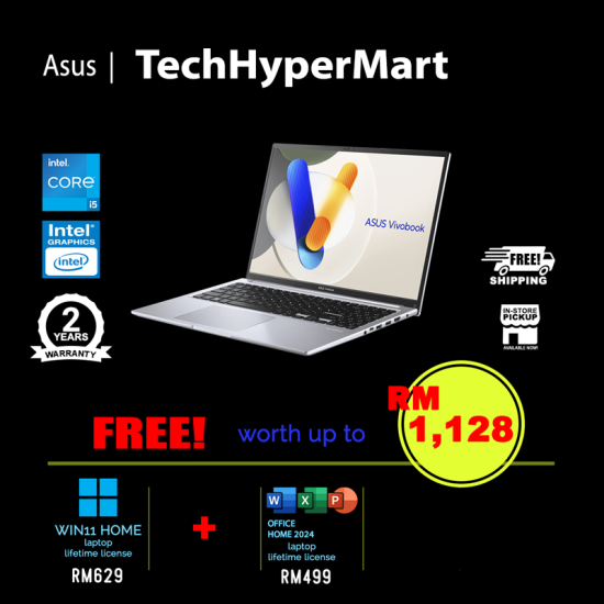 Asus Vivobook A1605V-AMB2289WS 16" Laptop/ Notebook (i5-13420H, 16GB, 512GB, Intel, W11H, Off Home 2024 + Off 365 Basic) Asus Vivobook A1605V-AMB2289WS 16" Laptop/ Notebook (i5-13420H, 16GB, 512GB, Intel, W11H, Off Home 2024 + Off 365 Basic)