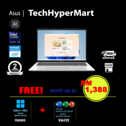 Asus Vivobook A1607C-AMB223WS-32-W11P 16" Laptop/ Notebook (Ultra 5 225H, 32GB, 512GB, Intel, W11P, Off Home 2024 + Off 365 Basic, AI Chip)