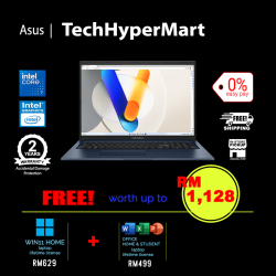 Asus Vivobook A1704V-AAU012WSM-24-2-W11-EPP 17.3" Laptop/ Notebook (Core 7 150U, 24GB, 2TB, Intel, W11H, Off H&S, Off 365 Basic)