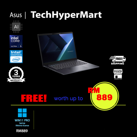 Asus ExpertBook B5405CAA-TJ0133X 14" Laptop/ Notebook (Ultra 5 325, 16GB, 512GB, Intel, W11P, Touch, AI)