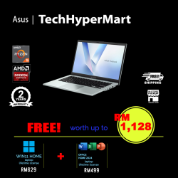 Asus Vivobook Go E1404F-AEB082WSP 14" Laptop/ Notebook (Ryzen 5 40, 8GB, 512GB, AMD Radeon, W11H, Off Home 2024 + Off 365 Basic)