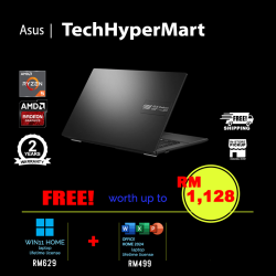 Asus Vivobook Go E1404F-AEB150WS 14" Laptop/ Notebook (Ryzen 5 40, 16GB, 512GB, AMD Radeon, W11H, Off Home 2024 + Off 365 Basic)