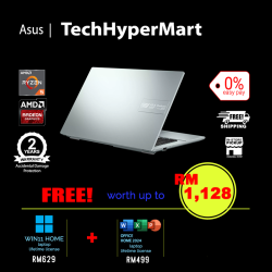 Asus Vivobook Go E1404F-AEB152WS-1-W11-EPP 14" Laptop/ Notebook (Ryzen 5 40, 16GB, 1TB, AMD Radeon, W11H, Off Home 2024 + Off 365 Basic)