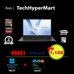 Asus Vivobook Go E1504F-ABQ030WS 15.6" Laptop/ Notebook (Ryzen 3 30, 8GB, 512GB, AMD Radeon, W11H, Off Home 2024 + Off 365 Basic)