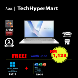 Asus Vivobook Go E1504F-ABQ031WS 15.6" Laptop/ Notebook (Ryzen 3 30, 8GB, 512GB, AMD Radeon, W11H, Off Home 2024 + Off 365 Basic)