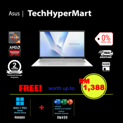 Asus Vivobook Go E1504F-ABQ051WS-1-W11P-EPP 15.6" Laptop/ Notebook (Ryzen 5 40, 16GB, 1TB, AMD Radeon, W11P, Off Home 2024 + Off 365 Basic)
