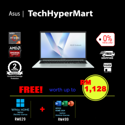 Asus Vivobook Go E1504F-ABQ052WS-1-W11-EPP 15.6" Laptop/ Notebook (Ryzen 5 40, 16GB, 1TB, AMD Radeon, W11H, Off Home 2024 + Off 365 Basic)