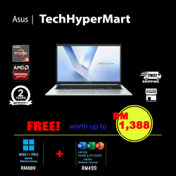Asus Vivobook Go E1504F-ABQ052WS-W11P 15.6" Laptop/ Notebook (Ryzen 5 40, 16GB, 512GB, AMD Radeon, W11P, Off Home 2024 + Off 365 Basic)
