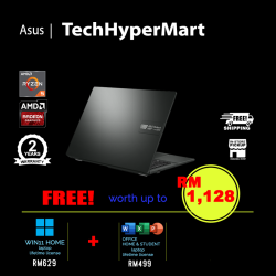 Asus Vivobook Go E1504F-ABQ471WSM 15.6" Laptop/ Notebook (Ryzen 5 7520U, 16GB, 512GB, AMD Radeon, W11H, Off H&S + Off 365 Basic)