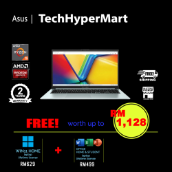 Asus Vivobook Go E1504F-ANJ467WS 15.6" Laptop/ Notebook (Ryzen 5 7520U, 8GB, 512GB, AMD Radeon, W11H, Off H&S)