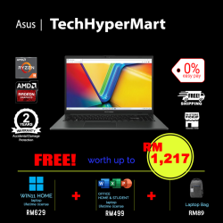 Asus Vivobook Go E1504F-ANJ870WS-1-W11-EPP 15.6" Laptop/ Notebook (Ryzen 3 7320U, 8GB, 1TB, AMD Radeon, W11H, Off H&S)