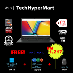 Asus Vivobook Go E1504F-ANJ870WSM-1-W11-EPP 15.6" Laptop/ Notebook (Ryzen 3 7320U, 8GB, 1TB, AMD Radeon, W11H, Off H&S + Off 365 Basic)
