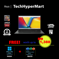 Asus Vivobook Go E1504F-ANJ870WSM-W11P 15.6" Laptop/ Notebook (Ryzen 3 7320U, 8GB, 512GB, AMD Radeon, W11P, Off H&S + Off 365 Basic)