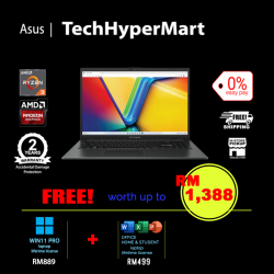 Asus Vivobook Go E1504F-ANJ870WSM-1-W11P-EPP 15.6" Laptop/ Notebook (Ryzen 3 7320U, 8GB, 1TB, AMD Radeon, W11P, Off H&S + Off 365 Basic)