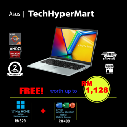Asus Vivobook Go E1504F-ANJ872WS 15.6" Laptop/ Notebook (Ryzen 3 7320U, 8GB, 512GB, AMD Radeon, W11H, Off H&S)