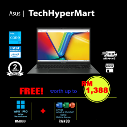 Asus Vivobook Go E1504G-ANJ325WSM-W11P 15.6" Laptop/ Notebook (i3-N305, 8GB, 512GB, Intel, W11P, Off H&S + Off 365 Basic)