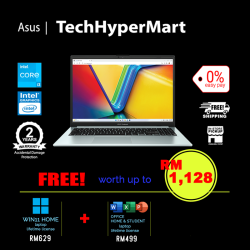 Asus Vivobook Go E1504G-ANJ327WSM-1-W11-EPP 15.6" Laptop/ Notebook (i3-N305, 8GB, 1TB, Intel, W11H, Off H&S + Off 365 Basic)