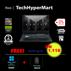 Asus TUF Gaming A15 FA506N-CHN168W-24-1-W11P-EPP 15.6" Laptop/ Notebook (Ryzen 5 7535HS/H, 24GB, 1TB, NV RTX3050, W11P, 144Hz)