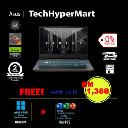 Asus TUF A15 FA506N-CQHN666WS-1-W11P-EPP 15.6" Laptop/ Notebook (Ryzen 7 170, 16GB, 1TB, NV RTX3050, W11P, Off Home 2024 + Off 365 Basic, AI Chip)