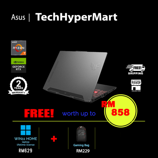Asus TUF Gaming A15 FA507N-VLP015W-32-W11 15.6" Laptop/ Notebook (Ryzen 7 7735HS, 32GB, 512GB, NV RTX4060, W11H, 144Hz)