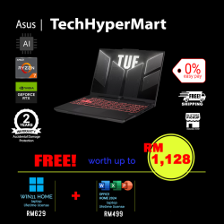 Asus TUF A16 FA607N-UQRL888WS-1-W11-EPP 16" Laptop/ Notebook (Ryzen 7 170, 16GB, 1TB, NV RTX4050, W11H, Off Home 2024 + Off 365 Basic, 144Hz, AI)