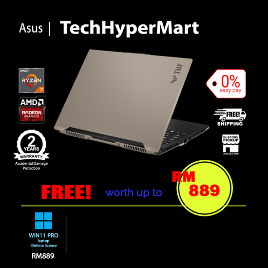 Asus TUF Gaming A16 Advantage Edition FA617N-SRN3020W-1-W11P-EPP 16" Laptop/ Notebook (Ryzen 7 7435HS, 16GB, 1TB, AMD Radeon, W11P, 165Hz) Asus TUF Gaming A16 Advantage Edition FA617N-SRN3020W-1-W11P-EPP 16" Laptop/ Notebook (Ryzen 7 7435HS, 16GB, 1TB, AMD Radeon, W11P, 165Hz)