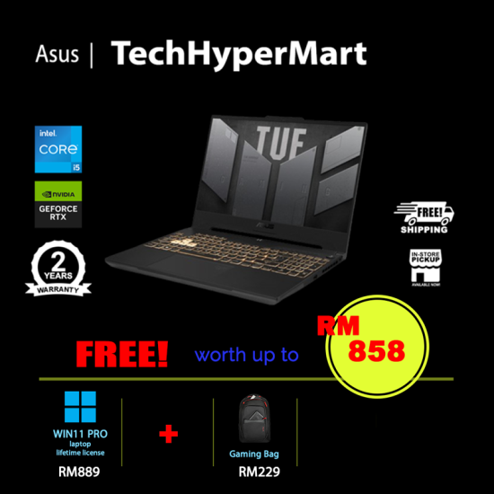 Asus TUF Gaming F15 FX507Z-C4HN028W-32-W11P 15.6" Laptop/ Notebook (i5-12500H, 32GB, 512GB, NV RTX3050, W11P, 144Hz)