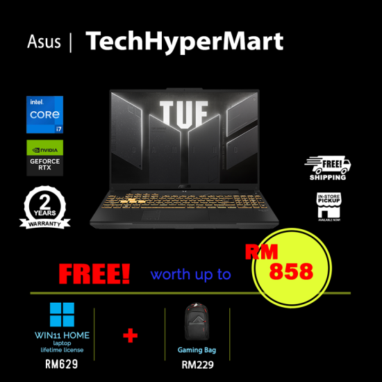 Asus TUF Gaming F16 FX607J-VN3181W-32-W11 16" Laptop/ Notebook (i7-13650HX, 32GB, 1TB, NV RTX4060, W11H, 165Hz)