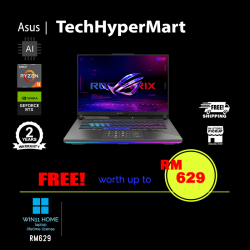 Asus ROG Strix G16 G614P-RRV012W 16" Laptop/ Notebook (Ryzen 9 8940HX, 32GB, 1TB, NV RTX5070Ti, W11H, 165Hz, AI Chip)