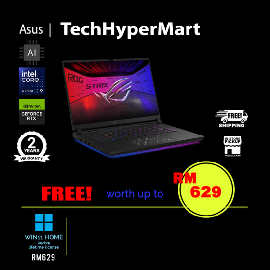 Asus ROG Strix SCAR 16 G635L-XRW165W 16" Laptop/ Notebook (Ultra 9 275HX, 32GB, 2TB, NV RTX5090, W11H, 240Hz, AI Chip) Asus ROG Strix SCAR 16 G635L-XRW165W 16" Laptop/ Notebook (Ultra 9 275HX, 32GB, 2TB, NV RTX5090, W11H, 240Hz, AI Chip)