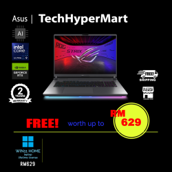 Asus ROG Strix G18 G815L-RS9088W 18" Laptop/ Notebook (Ultra 9 275HX, 32GB, 1TB, NV RTX5070Ti, W11H, 240Hz, AI Chip, Pre-order)