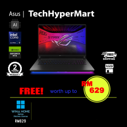 Asus ROG Strix SCAR 18 G835L-WSA154W 18" Laptop/ Notebook (Ultra 9 275HX, 32GB, 2TB, NV RTX5080, W11H, 240Hz, AI Chip)