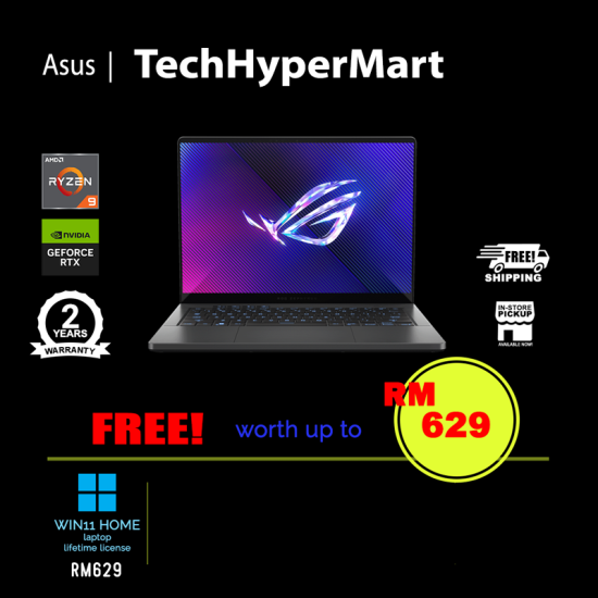 Asus ROG Zephyrus G14 GA403U-UQS100WO 14" Laptop/ Notebook (Ryzen 9 8945HS, 16GB, 1TB, NV RTX4050, W11H, 120Hz)