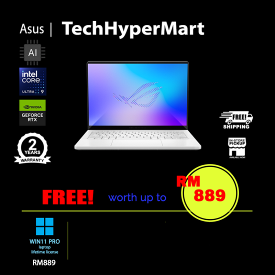 Asus ROG Zephyrus G14 GU405A-WSY066W-W11P 14" Laptop/ Notebook (Ultra 9 386H, 64GB, 2TB, NV RTX5080, W11P, 120Hz, AI)