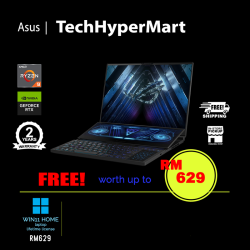 Asus ROG Zephyrus Duo GX650P-YNM019WH 16" Laptop/ Notebook (Ryzen 9 7945HX, 64GB, 4TB, NV RTX4090, W11H, 240Hz)