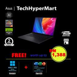 Asus ProArt P16 H7606WX-SE077WS-W11P 16" Laptop/ Notebook (Ryzen AI 9 HX 370, 64GB, 2TB, NV RTX5090, W11P, Off Home 2024 + Off 365 Basic, Touch, AI)