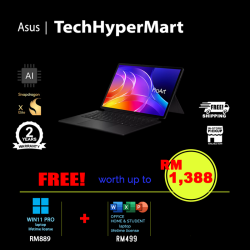 Asus ProArt HT7407N-ASN078WSP-W11P 14" Laptop/ Notebook (Snapdragon X2 Elite, 16GB, 512GB, Qualcomm Adreno, W11P, Off Home 2024 + Off 365 Basic, Touch, AI)