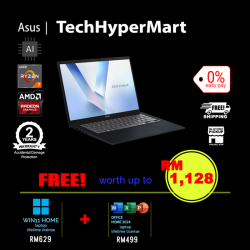 Asus Vivobook M1407K-ALY065WS-1-W11-EPP 14" Laptop/ Notebook (Ryzen AI 7 350, 16GB, 1TB, AMD Radeon, W11H, Off Home 2024 + Off 365 Basic, AI Chip)