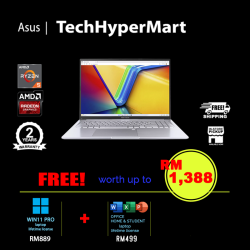 Asus Vivobook M1605N-AQMB151WS-24-W11P 16" Laptop/ Notebook (Ryzen 5 150, 24GB, 512GB, AMD Radeon, W11P, Off Home 2024 + Off 365 Basic)