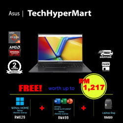 Asus Vivobook M1605Y-AMB075WS-24-W11 16" Laptop/ Notebook (Ryzen 5 7530U, 24GB, 512GB, AMD Radeon, W11H, Off H&S)
