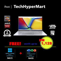 Asus Vivobook M1605Y-AMB424WSM 16" Laptop/ Notebook (Ryzen 7 7730U, 16GB, 512GB, AMD Radeon, W11H, Off H&S + Off 365 Basic)
