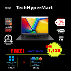 Asus Vivobook M1605Y-AMB811WSM-1-W11-EPP 16" Laptop/ Notebook (Ryzen 5 7430U, 8GB, 1TB, AMD Radeon, W11H, Off H&S + Off 365 Basic)